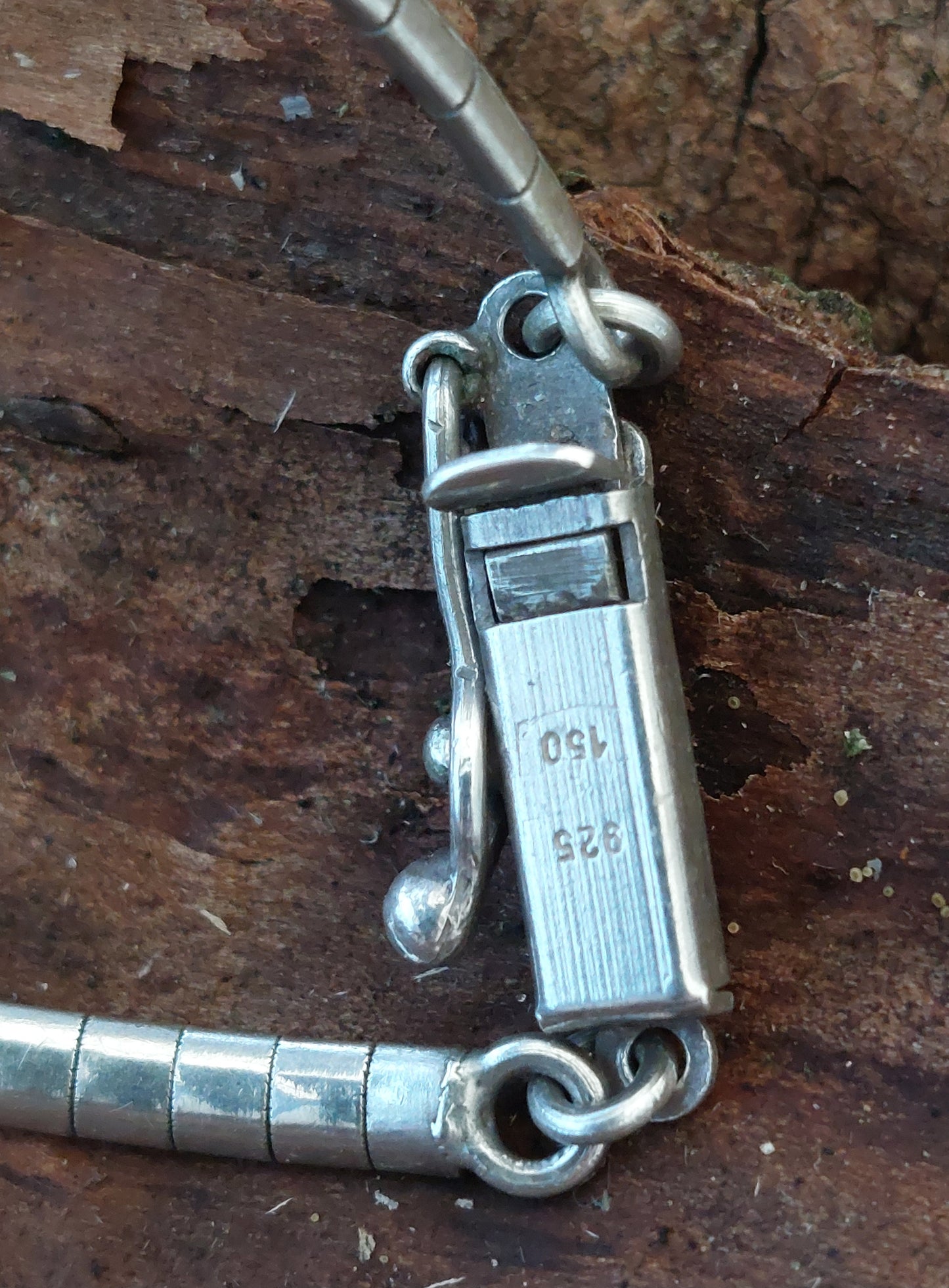 Vintage Omega-halskæde i sterling sølv
