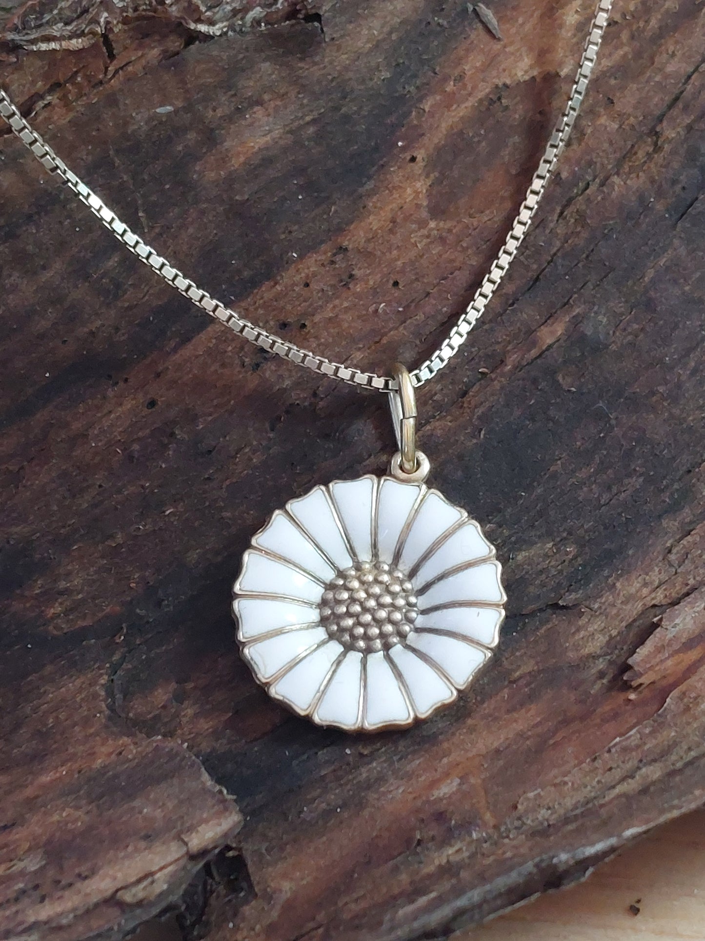Stor vintage Georg Jensen Margueritbroche