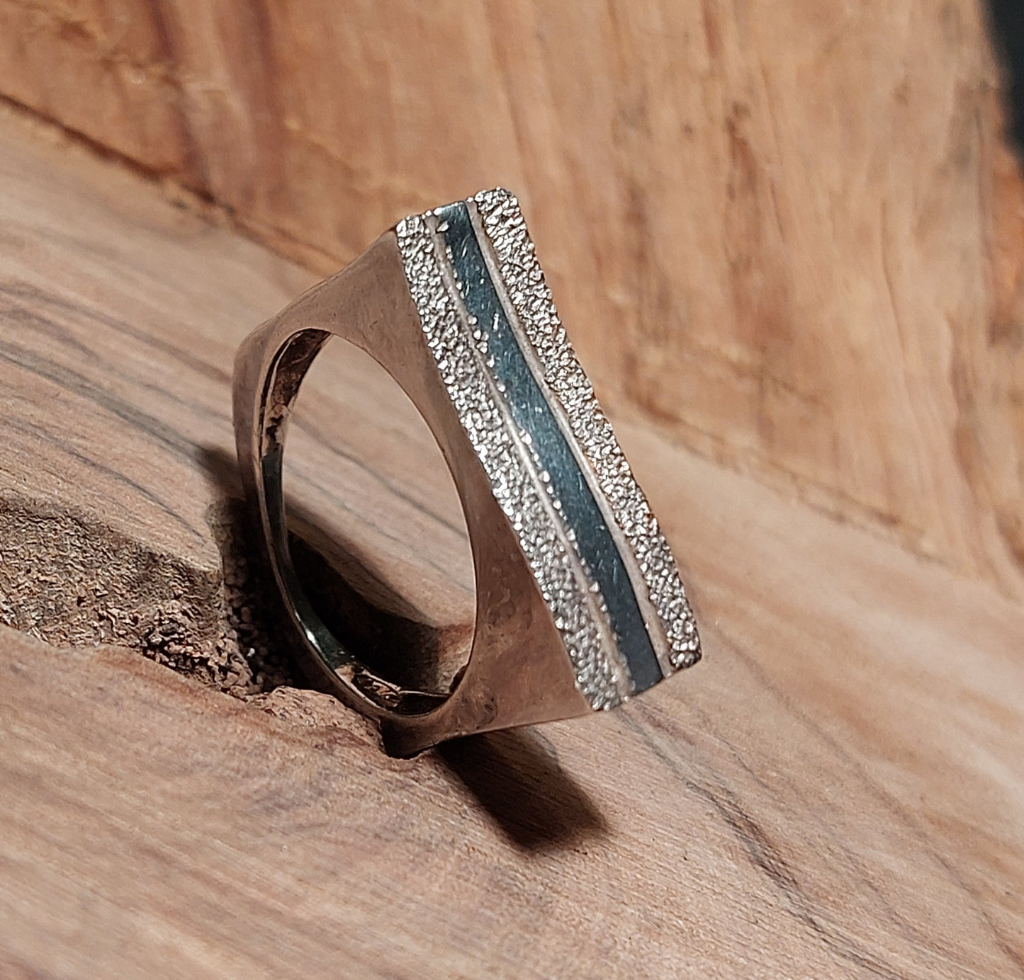 Modernistisk vintagesølvring