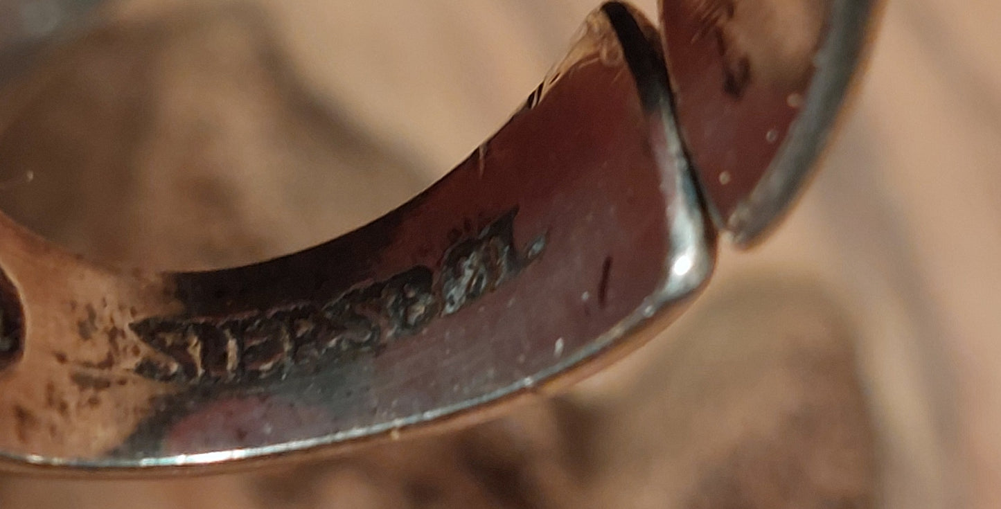 Brutalistisk vintage sølvring