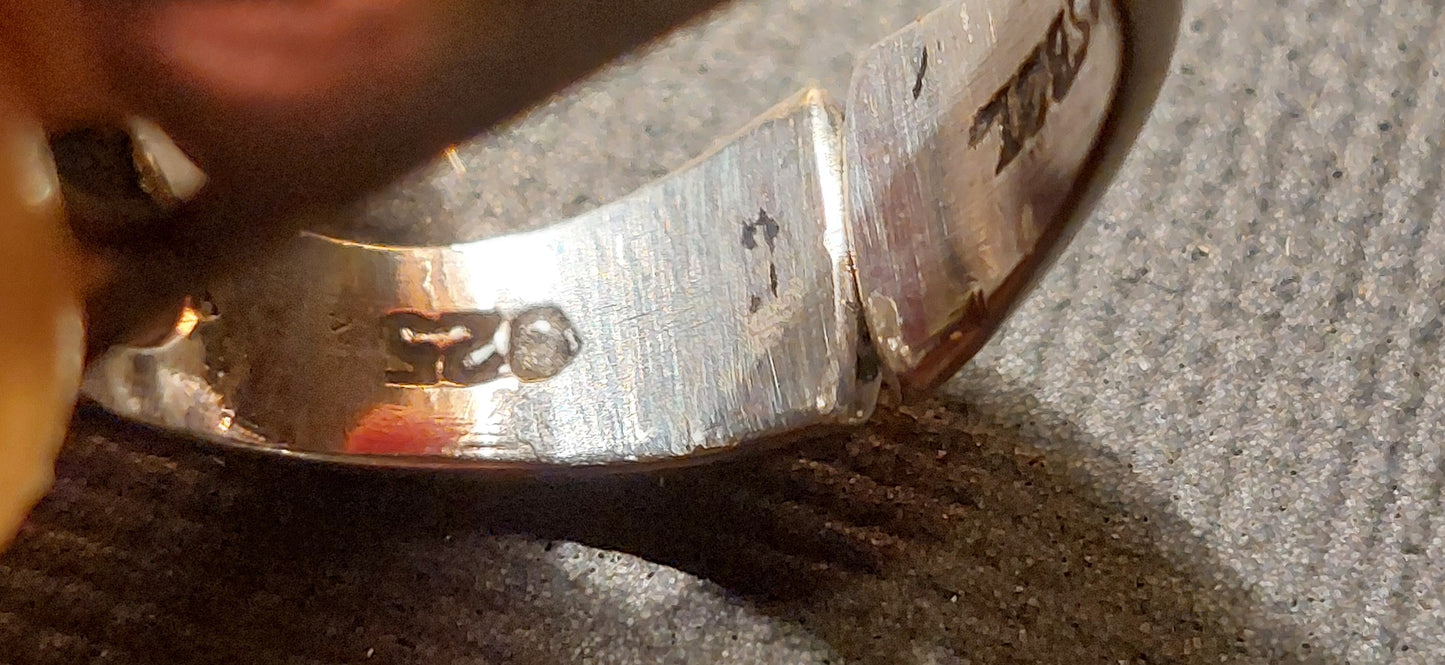 Brutalistisk vintage sølvring