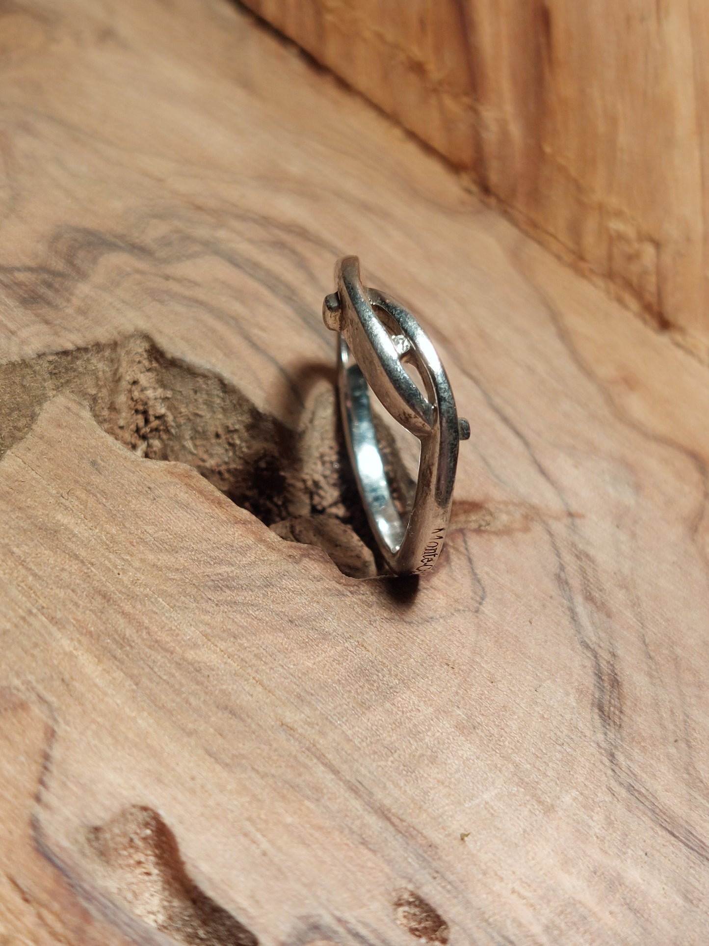 "Monte-Carlo" vintagesølvring med diamant