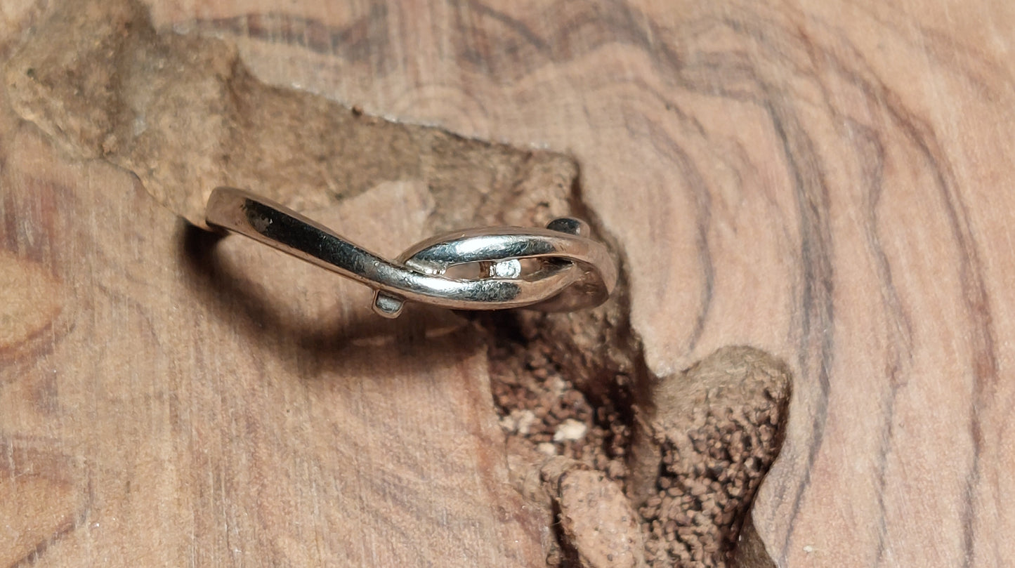 "Monte-Carlo" vintagesølvring med diamant