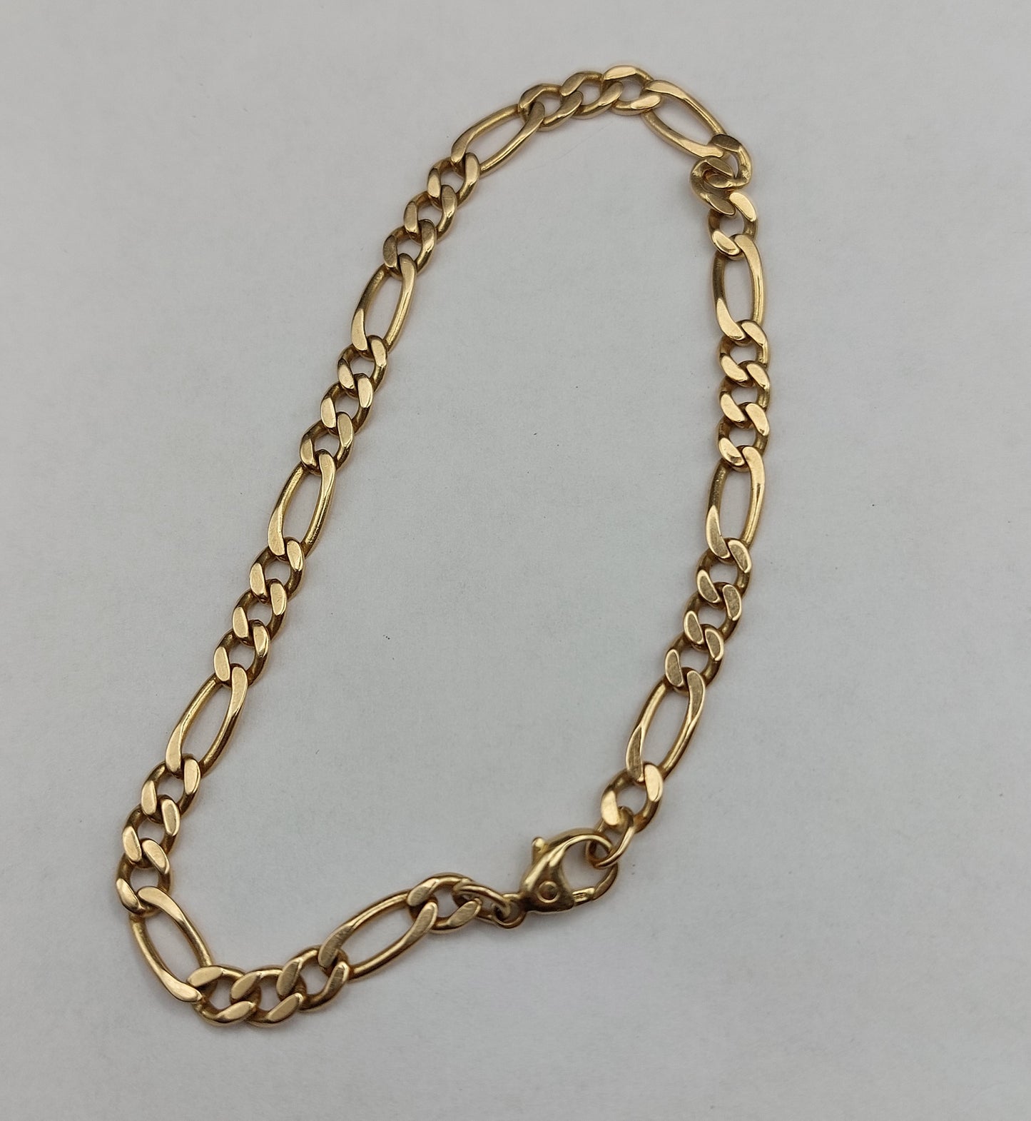 Kraftig vintage "Figaro" armlænke 14 karat
