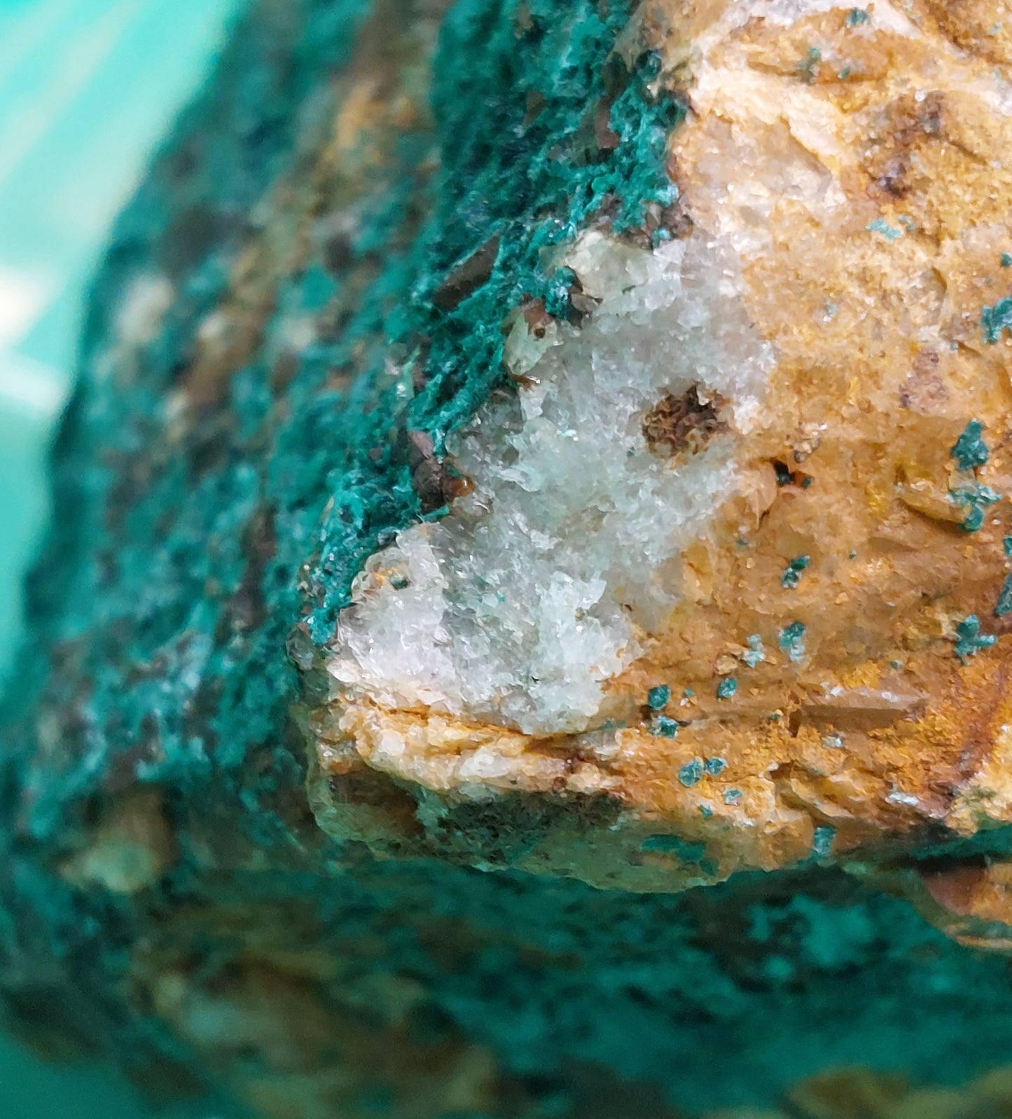 Malachite and Azurite on Matrix