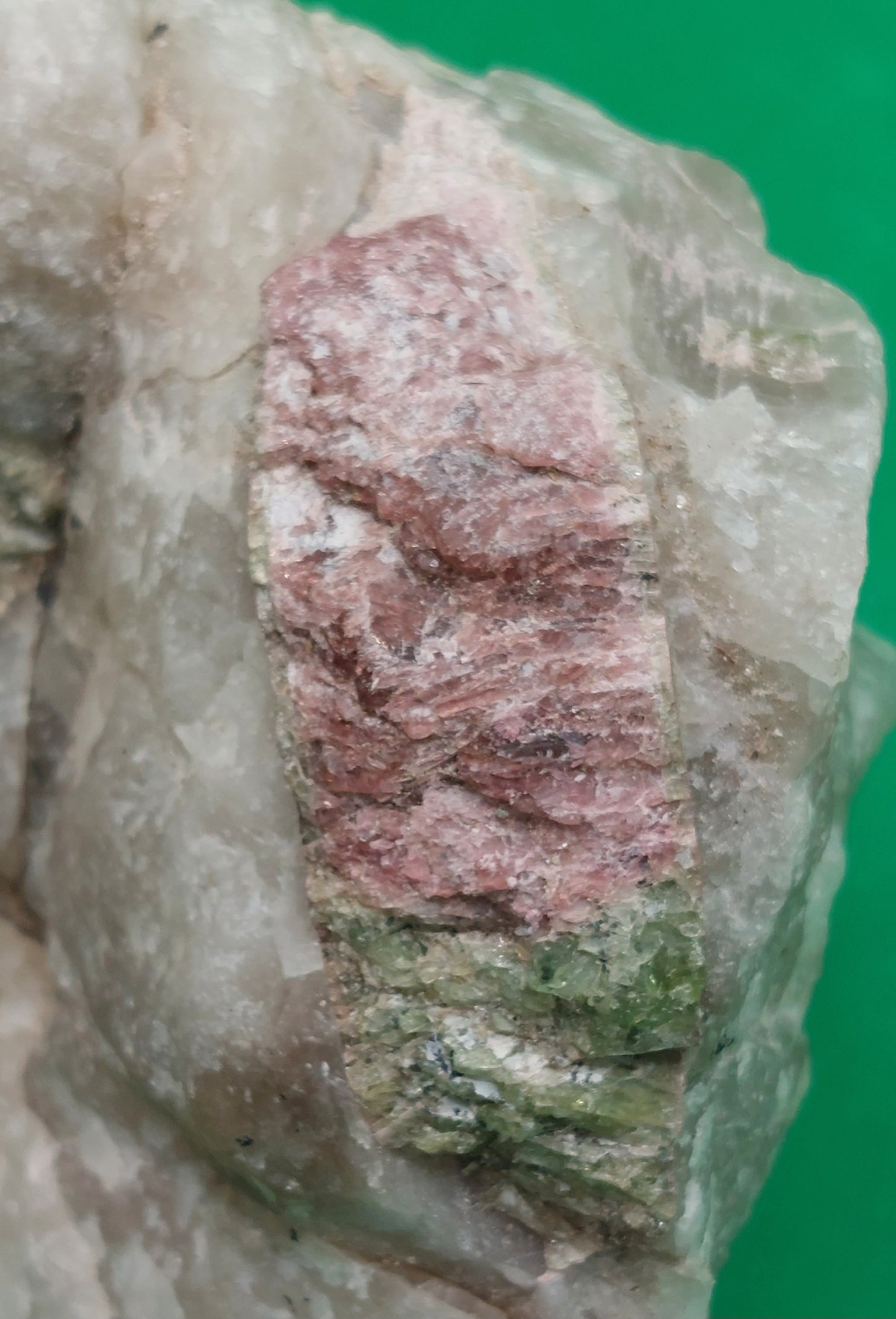 Watermelon Tourmaline in Quartz