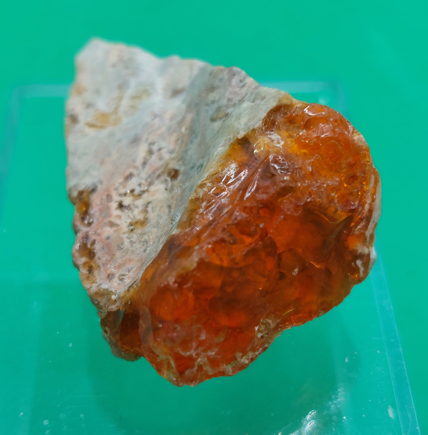 Fire opal in matrix