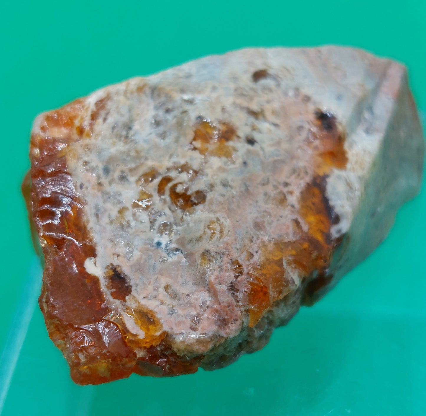 Fire opal in matrix