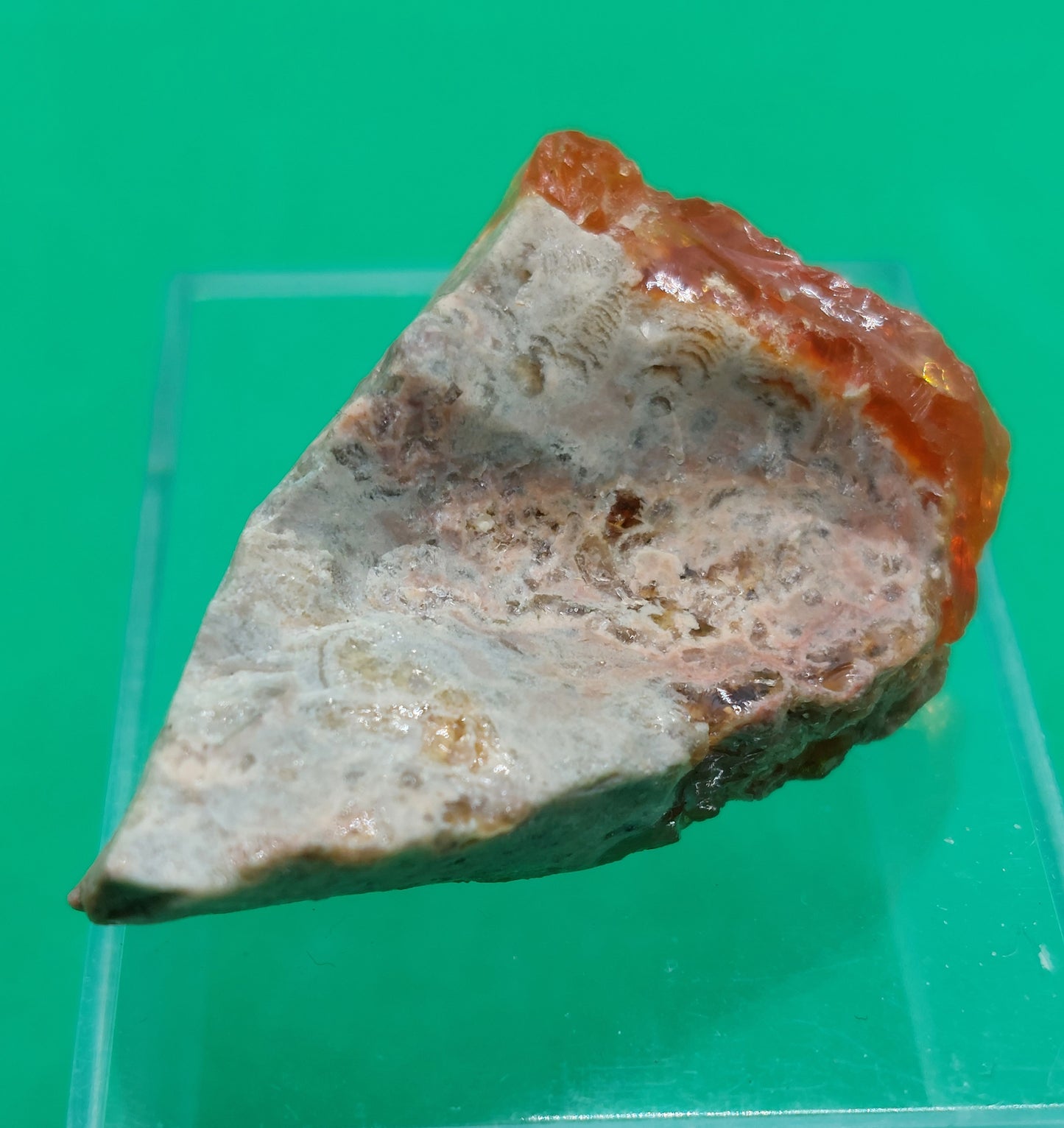 Fire opal in matrix