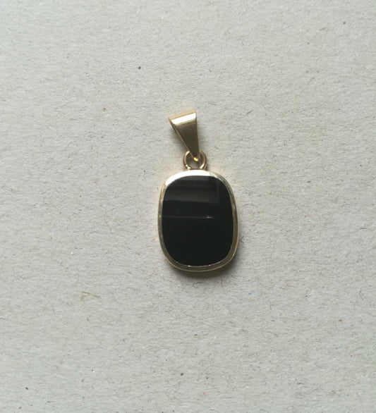 14 karat vintage guldvedhæng med onyx