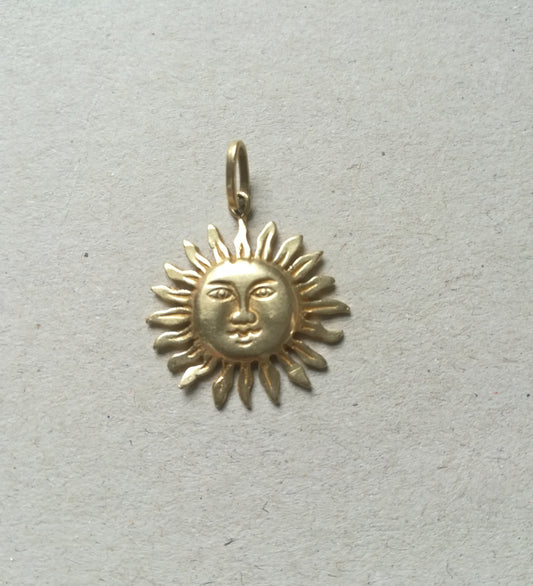 Vintage guldvedhæng, sol