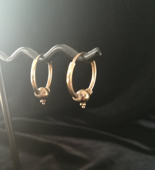 Etniske vintage guldcreoler