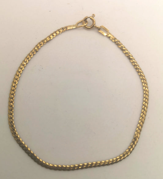 Flad vintage guldarmlænke