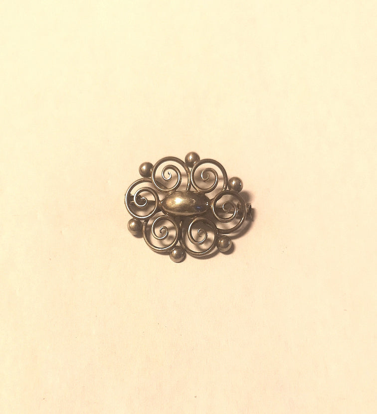 Vintage sølvbroche