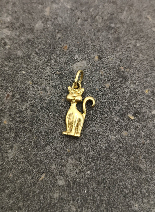 Guldcharm "kat", vintage