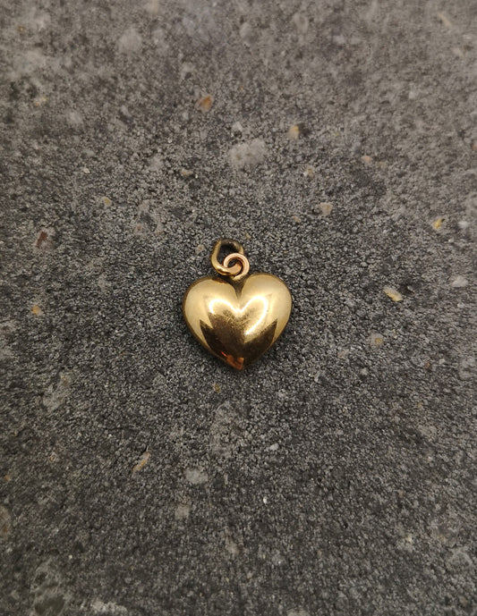 Lille vintage hjertevedhæng 14 kt