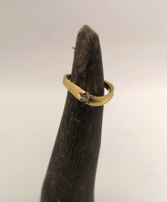 Asymetrisk vintageguldring