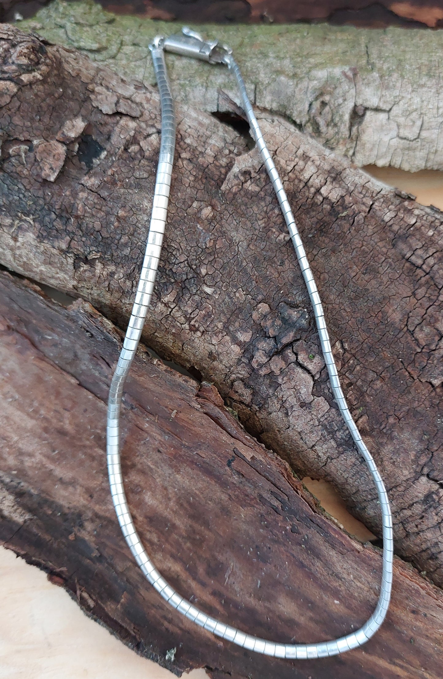 Vintage Omega-halskæde i sterling sølv