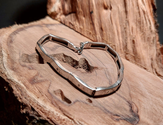 Vintage armlænke i sterling sølv m/ brillianter