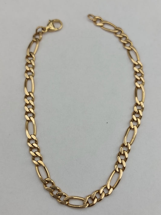 Kraftig vintage "Figaro" armlænke 14 karat