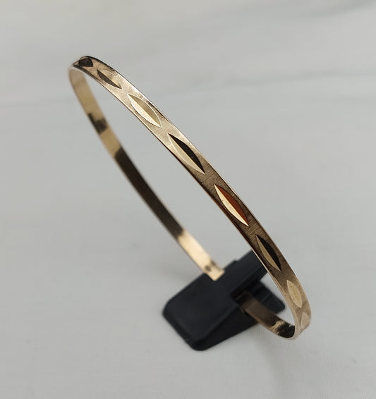 Vintage 14 karat armring med mønster