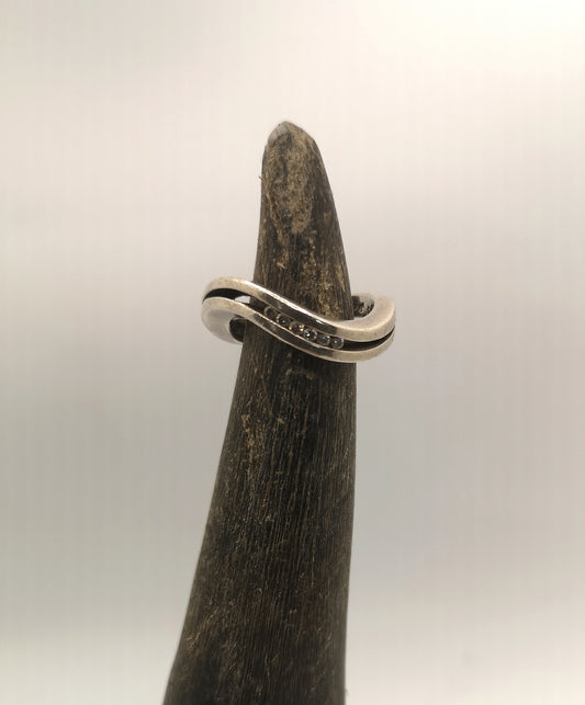 Buet vintage sølvring