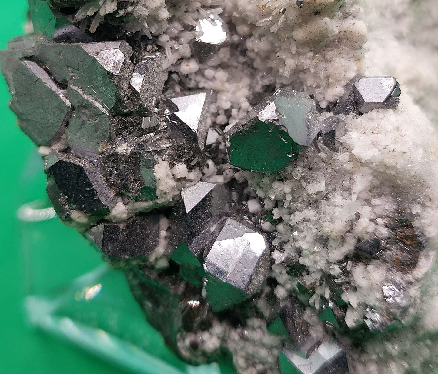 Galena with Calcite and Pyrite