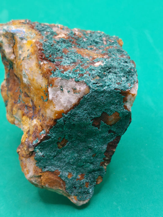 Malachite and Azurite on Matrix