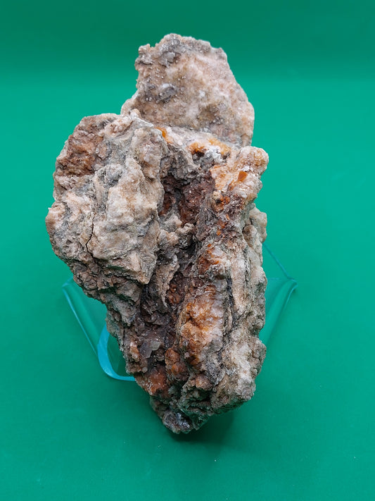 Gypsum with red/orange crystals