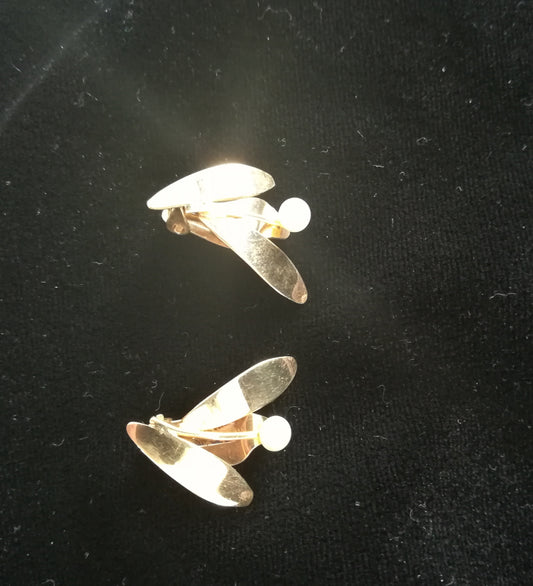 Vintage øreclips i guld