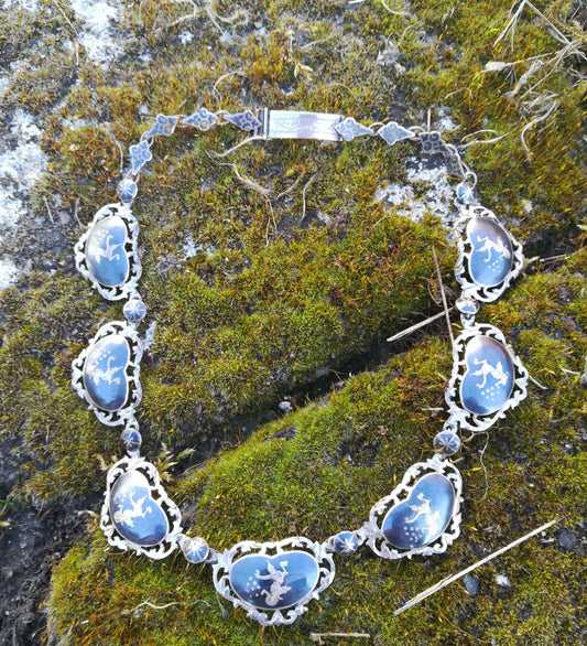 Vintage halssmykke i Siamsølv