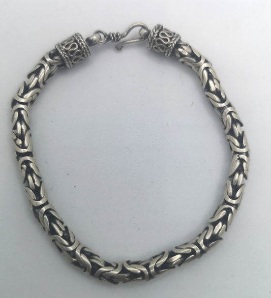 Sølvarmbånd "Kongekæde"