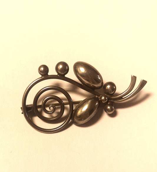 Modernistisk Siersbøl vintagebroche