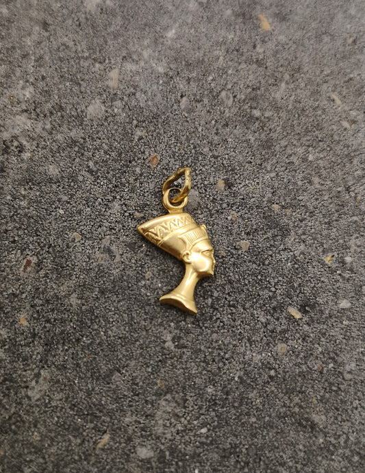 Guldcharm "kvindeprofil", vintage